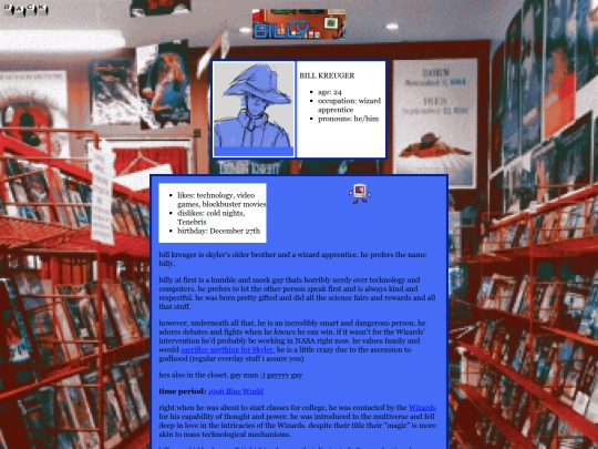 oc/bizarre/cast/bill screenshot