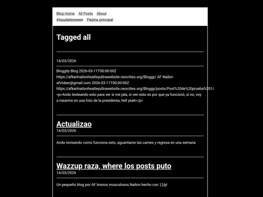 Bloggy/tags/all screenshot