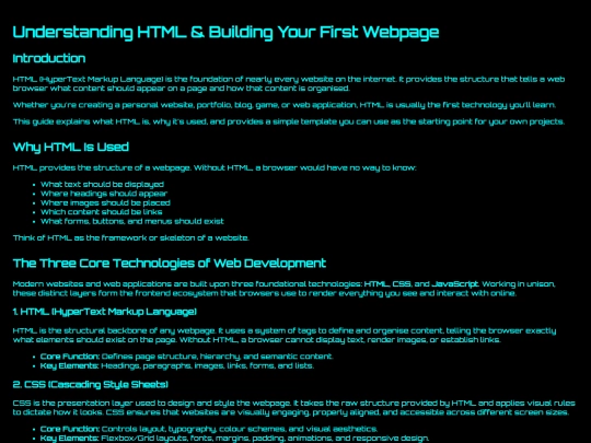 UnderstandingHTML&BuildingYourFirstWebpage screenshot