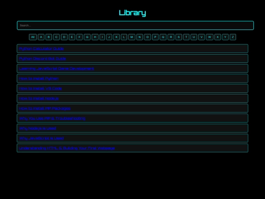 library screenshot