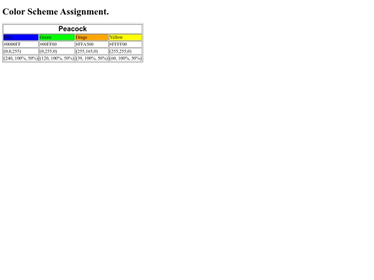 ColorTable screenshot