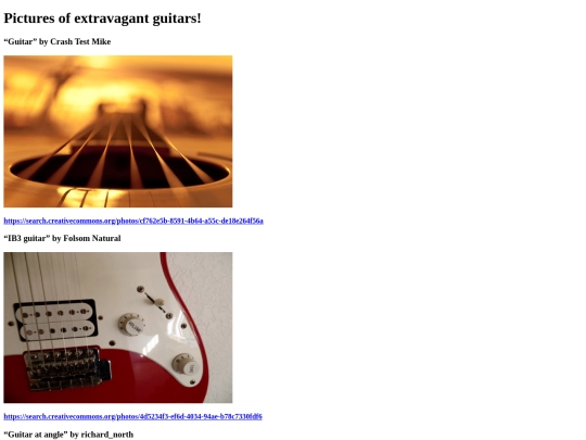 guitars screenshot