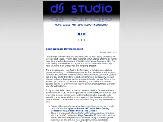 blog screenshot