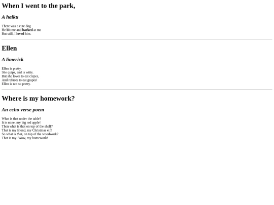 Poems screenshot