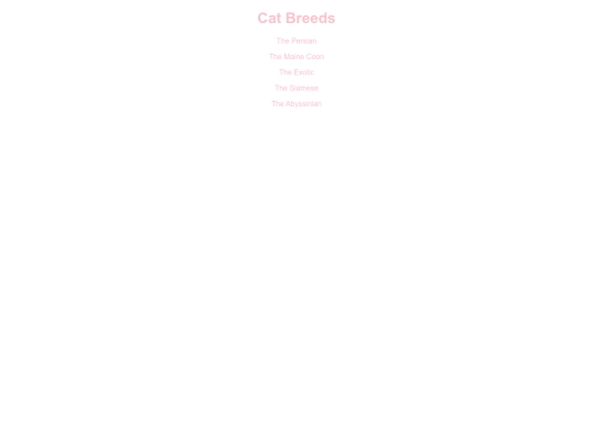 cat breeds screenshot
