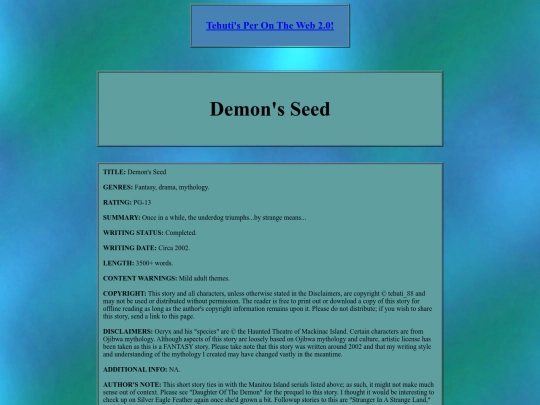 manitouisland/mitales/demonsseed screenshot