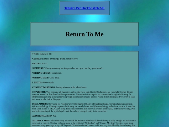 manitouisland/mitales/returntome screenshot