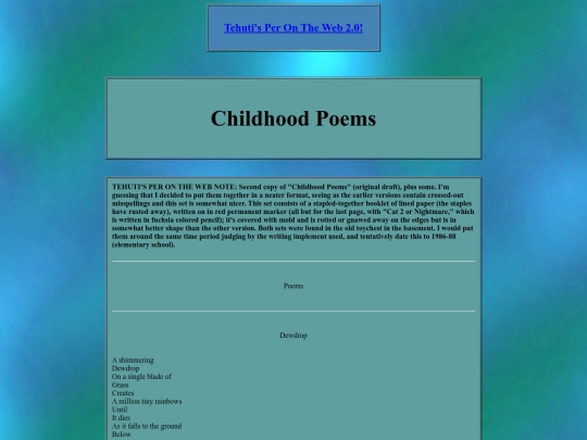 misc/childhood/childhoodpoems screenshot