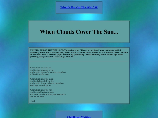 misc/childhood/whencloudscoverthesun screenshot