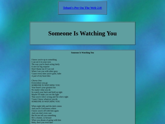 misc/lyrics/someoneiswatchingyou screenshot