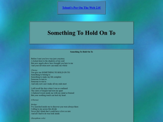 misc/lyrics/somethingtoholdonto screenshot