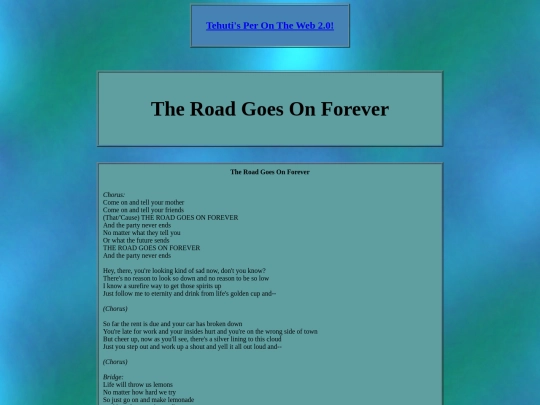 misc/lyrics/theroadgoesonforever screenshot