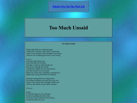 misc/lyrics/toomuchunsaid screenshot