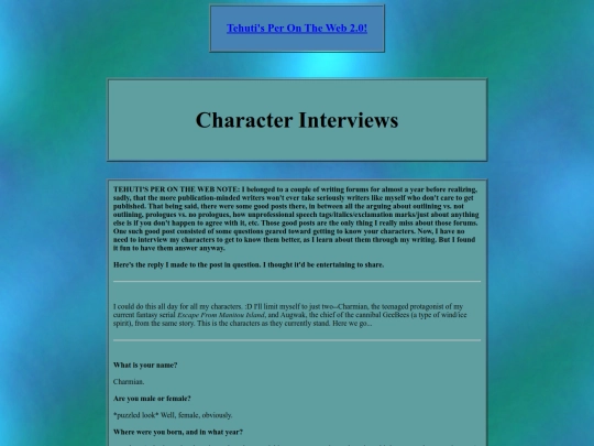 misc/miscfic/characterinterviews screenshot