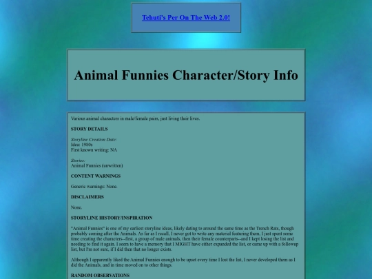 storyinfo/childhoodinfo/afunniesinfo screenshot