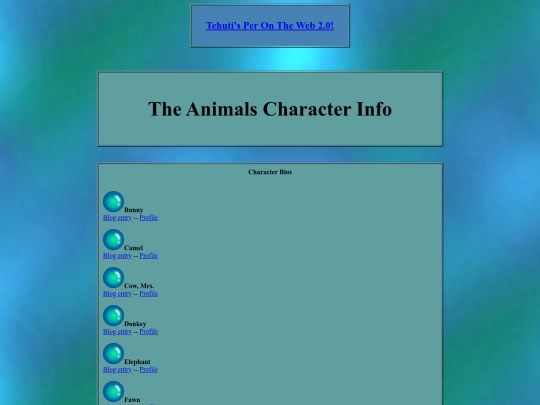 storyinfo/childhoodinfo/charinfo/animalschar screenshot