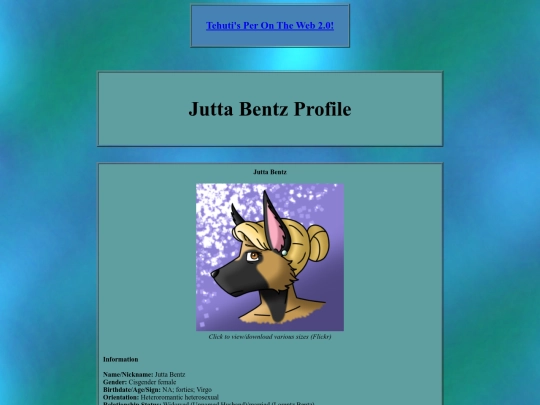 storyinfo/tratsinfo/charinfo/profiles/bentzjuttaprof screenshot