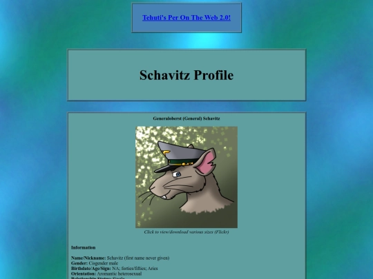 storyinfo/tratsinfo/charinfo/profiles/schavitzprof screenshot