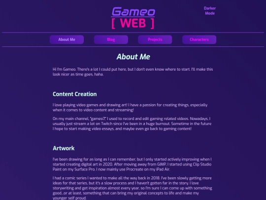 about-me screenshot