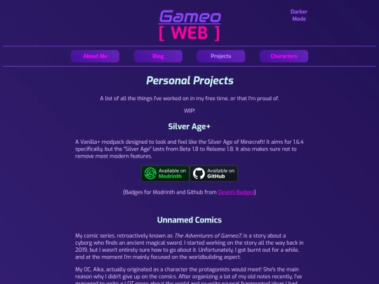 projects screenshot