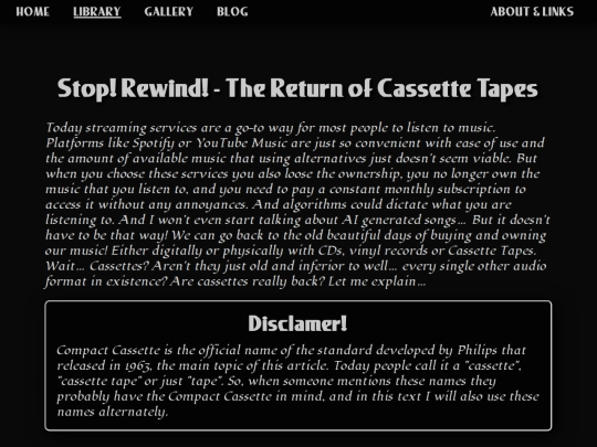 library/articles/cassettes screenshot
