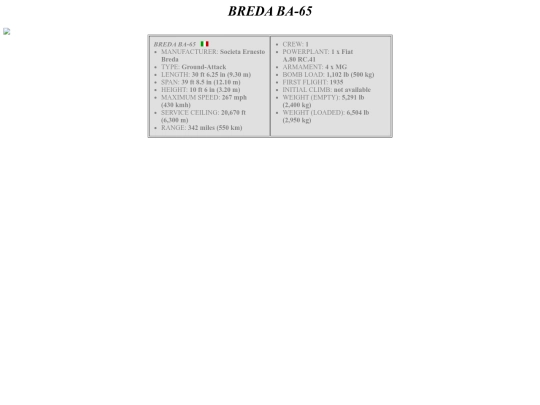 hardware/aircraft/Breda_Ba-65 screenshot