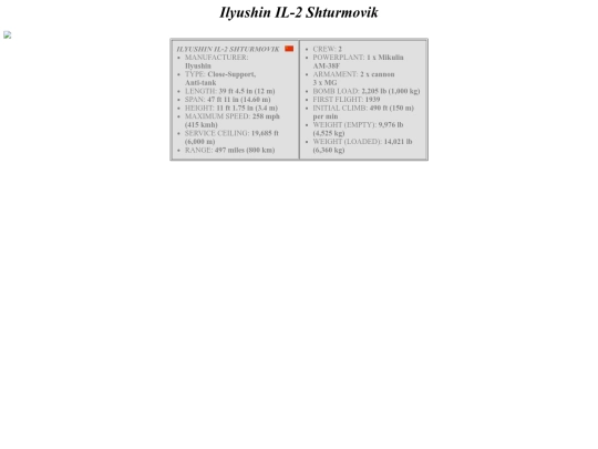hardware/aircraft/Ilyushin_IL-2_Shturmovik screenshot