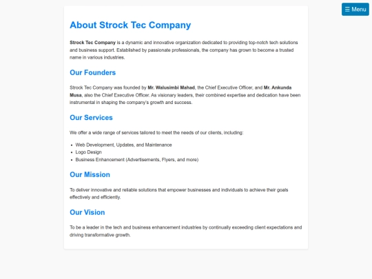 About page screenshot