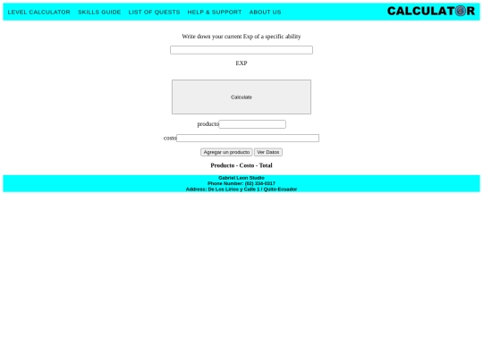 raiz/OSRS_Calculator/IndexLeonGabriel screenshot