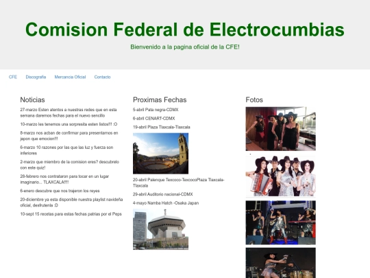 Comision federal de electrocumbias/htmlito screenshot