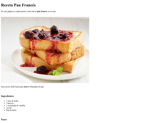 recetas screenshot