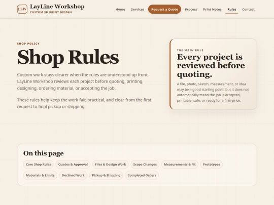 rules screenshot