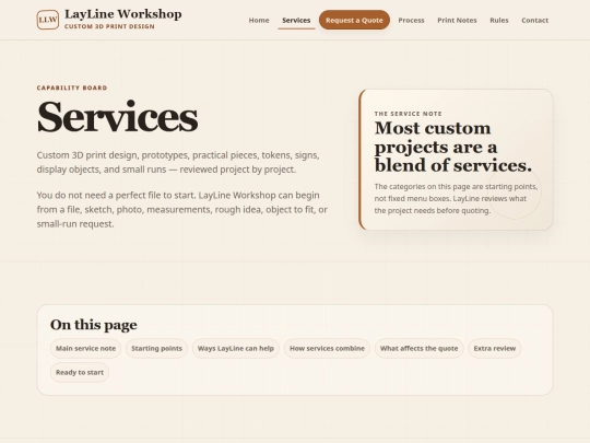 services screenshot