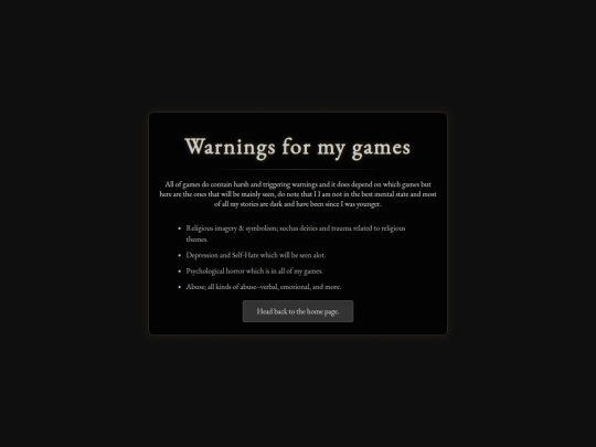 warnings screenshot