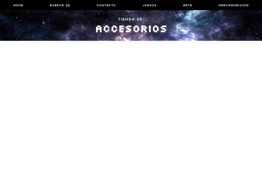 pagina/merchandising/accesorios screenshot