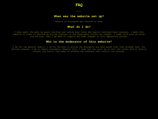 FAQ screenshot