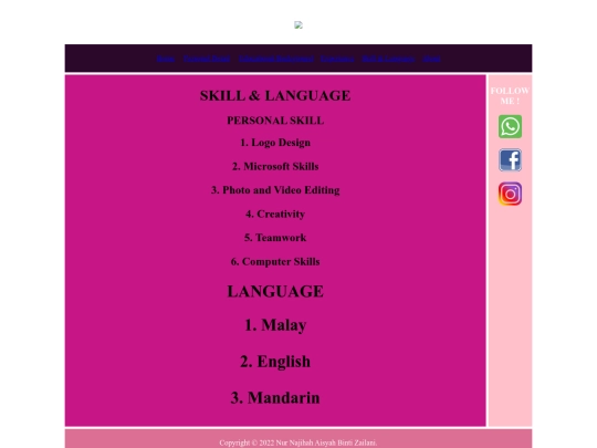 Skill and knowledge details screenshot