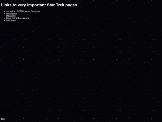 links screenshot