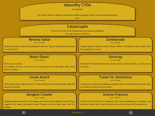 cyoas/Absurdity screenshot