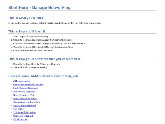 cis126rh/start_here_manage_networking screenshot