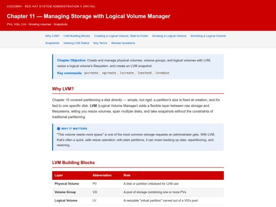 cis238rh/RH134_Chapter_11___Managing_Storage_with_Logical_Volume_Manager screenshot