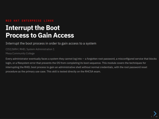 rhcsa/boot-interrupt-presentation screenshot