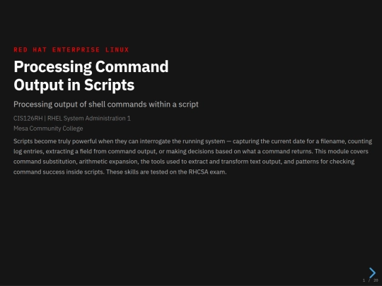 rhcsa/command-output-presentation screenshot