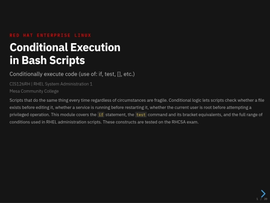 rhcsa/conditionals-presentation screenshot