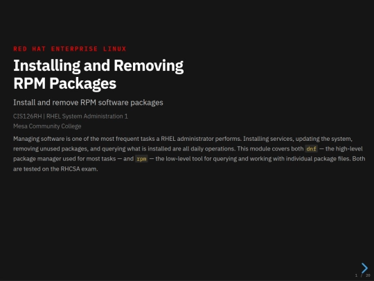 rhcsa/rpm-packages-presentation screenshot