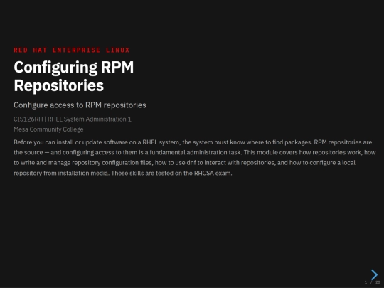rhcsa/rpm-repositories-presentation screenshot