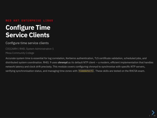 rhcsa/time-service-presentation screenshot