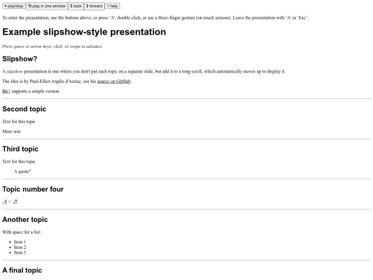 slides/slipshow screenshot