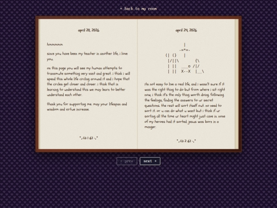 diary screenshot