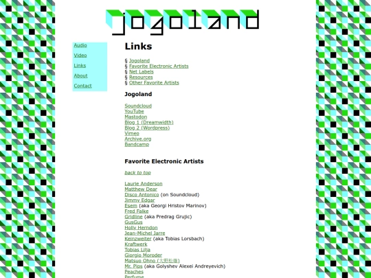 links screenshot